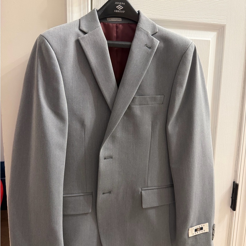 Joseph Abboud Light Gray Boys Slim Fit Suit Jacket